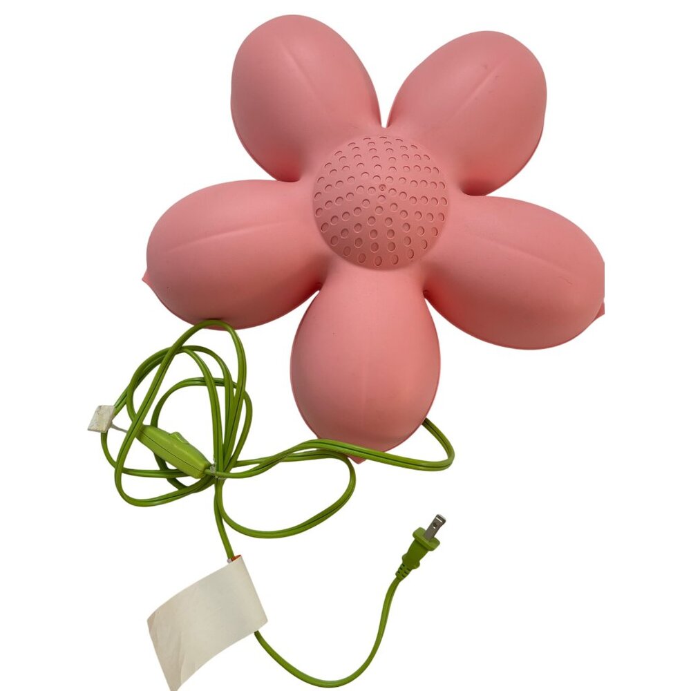 Ikea Pink Flower-Shaped Wall Lamp Green Cord 3D Plastic Material EUC